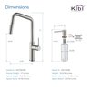 Kibi Macon Single Handle Pull Down Kitchen Sink Faucet with Soap Dispenser C-KKF2007BN-KSD100BN